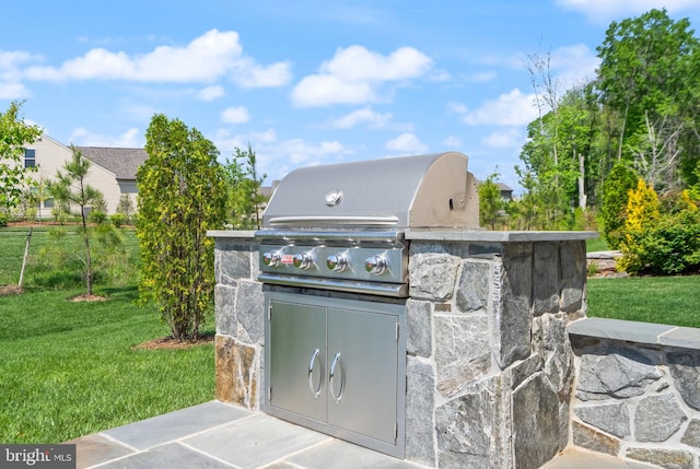 view of outdoor structure featuring area for grilling