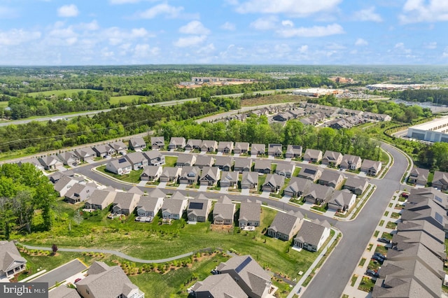 aerial view featuring a residential view