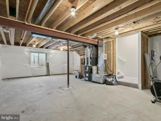below grade area featuring stairway