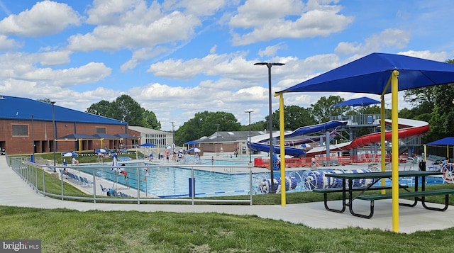 12405 Ellen Ct, Silver Spring, MD 20904 - community pool with a water slide