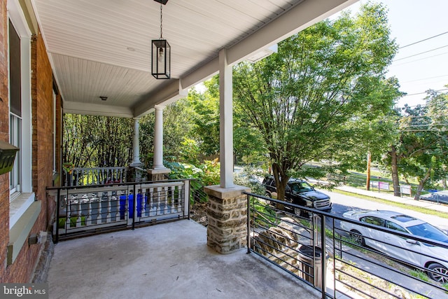 view of patio / terrace featuring covered porch