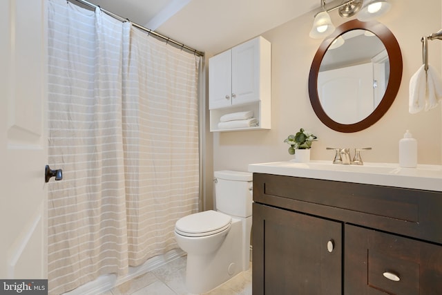 4255 Darleigh Rd, Baltimore, MD 21236 - full bath featuring toilet, vanity, tile patterned floors, and a shower with curtain