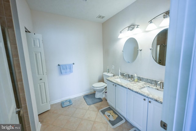 4501 Talcott Ter Unit Q, Perry Hall, MD 21128 - bathroom with visible vents, a sink, a tile shower, and toilet