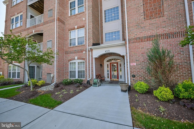 4501 Talcott Ter Unit Q, Perry Hall, MD 21128 - doorway to property featuring brick siding