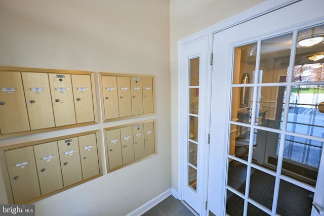 4501 Talcott Ter Unit Q, Perry Hall, MD 21128 - interior space with dark tile patterned flooring, baseboards, and mail area