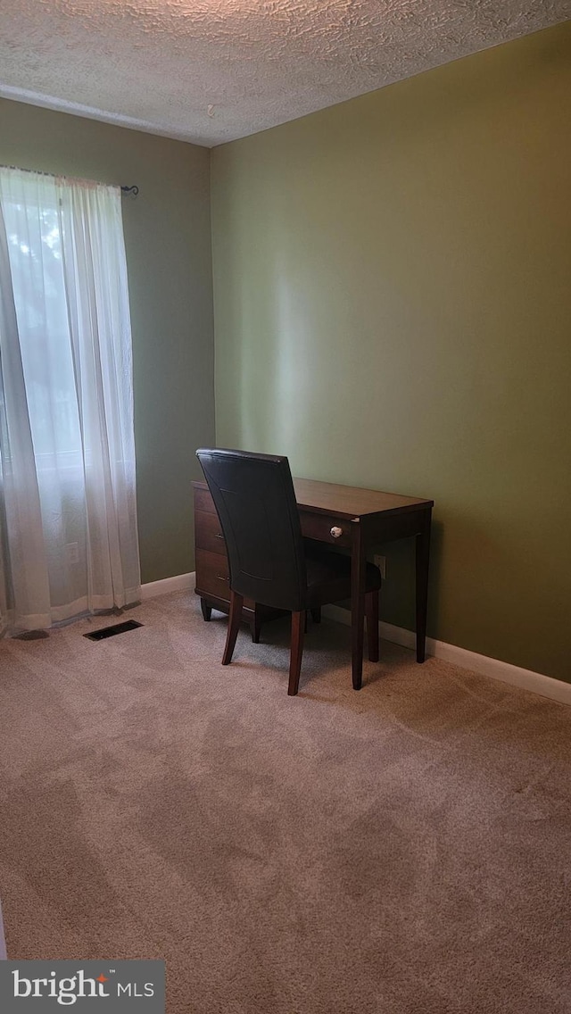 807 Riverside Dr, Pasadena, MD 21122 - carpeted office space with a textured ceiling and baseboards