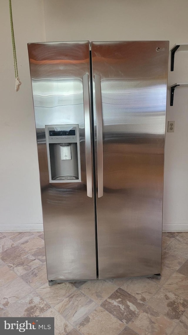 807 Riverside Dr, Pasadena, MD 21122 - detailed view of stainless steel fridge