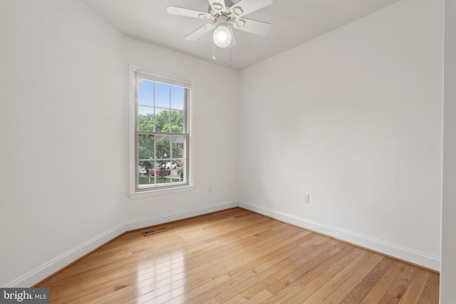 5439 Grove Ridge Way Unit 112, Rockville, MD 20852 - spare room with light wood-style flooring, baseboards, and ceiling fan