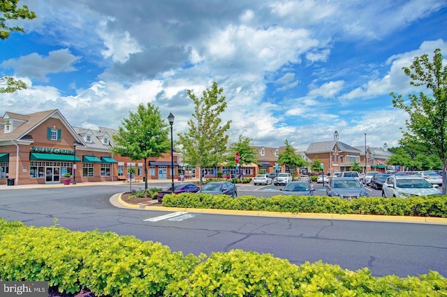 exterior space with street lighting and curbs