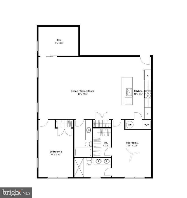 770 Park Rd NW Unit 201, Washington, DC 20010 - view of room layout