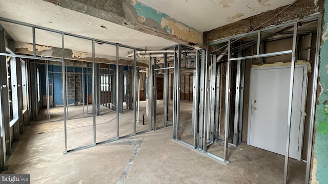 view of unfinished below grade area