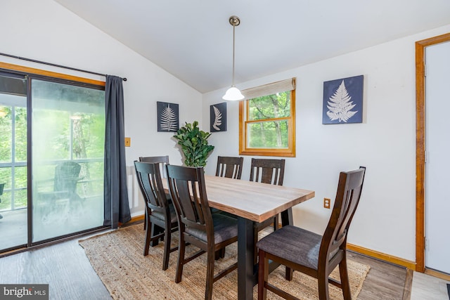 371 Oak Hill Rd, Berkeley Springs, WV 25411 - dining room with wood finished floors and lofted ceiling