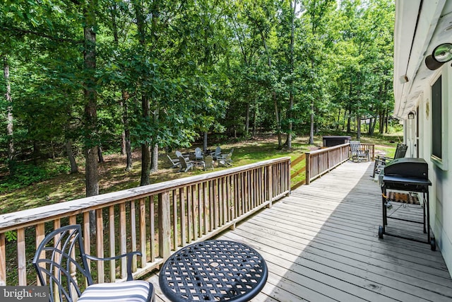 371 Oak Hill Rd, Berkeley Springs, WV 25411 - wooden terrace with a grill