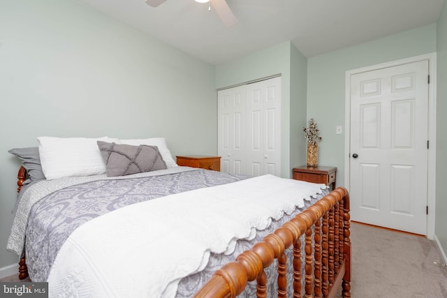 6126 Quiet Times, Columbia, MD 21045 - carpeted bedroom featuring a closet, baseboards, and a ceiling fan