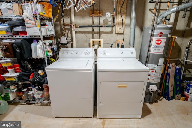 6126 Quiet Times, Columbia, MD 21045 - clothes washing area with gas water heater and washing machine and dryer