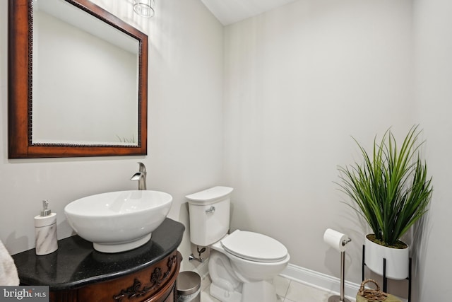 3357 Huntingdon Pike, Huntingdon Valley, PA 19006 - half bathroom with vanity, tile patterned floors, and toilet