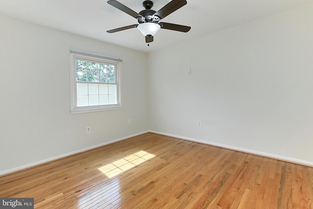 13407 Brookfield Dr, Chantilly, VA 20151 - spare room with baseboards, light wood finished floors, and a ceiling fan
