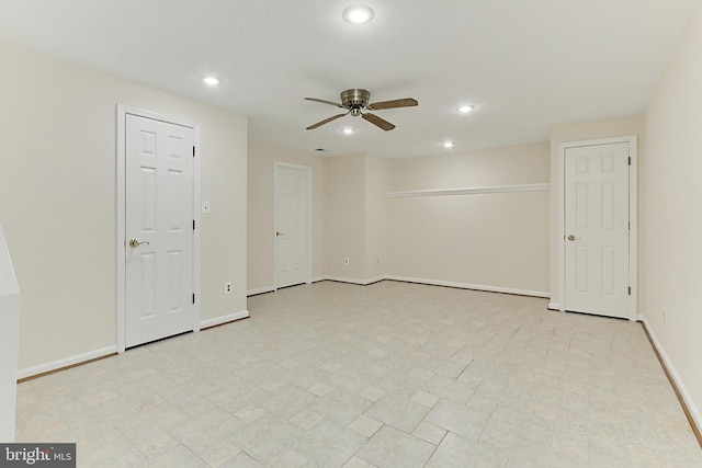 13407 Brookfield Dr, Chantilly, VA 20151 - unfurnished room with a ceiling fan, recessed lighting, and baseboards