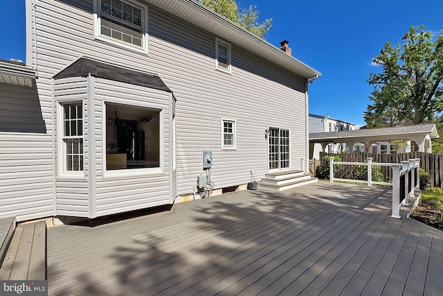 13407 Brookfield Dr, Chantilly, VA 20151 - deck featuring entry steps and fence