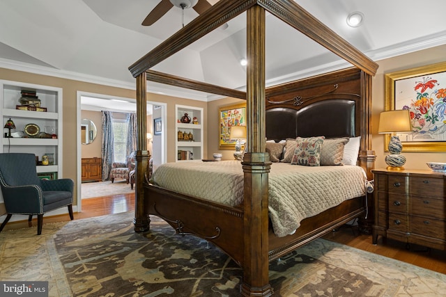 139 Watson Mill Rd, Landenberg, PA 19350 - bedroom with crown molding, wood finished floors, and a ceiling fan