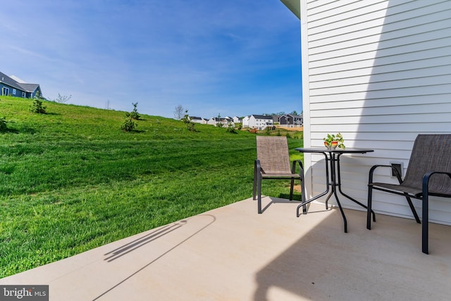 view of patio / terrace featuring a residential view