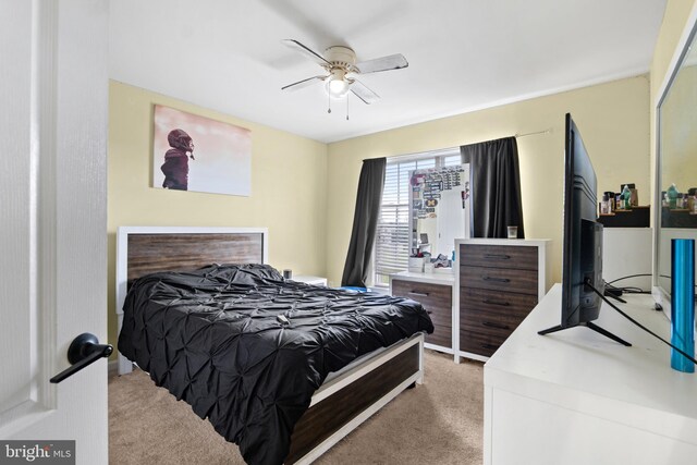 54 Durham Ln, Smyrna, DE 19977 - bedroom featuring light carpet and ceiling fan