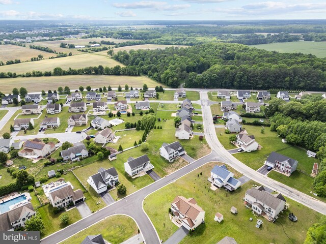 54 Durham Ln, Smyrna, DE 19977 - aerial view of property and surrounding area with nearby suburban area