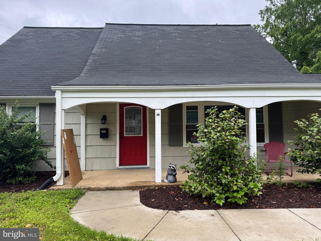 13446 Overbrook Ln, Bowie, MD 20715 - view of front of house with covered porch and roof with shingles