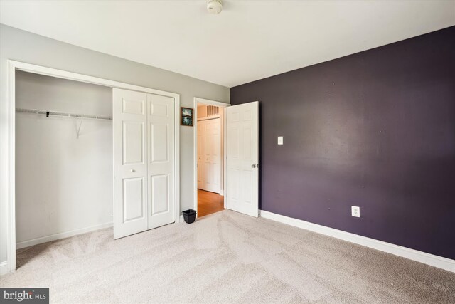 13446 Overbrook Ln, Bowie, MD 20715 - unfurnished bedroom featuring carpet flooring, a closet, and baseboards