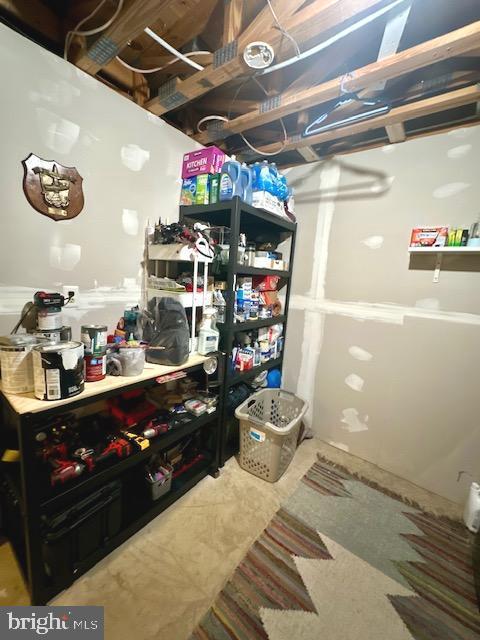 view of storage area