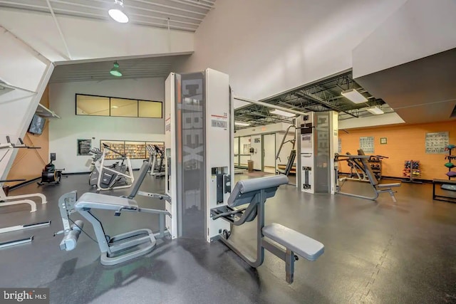 view of workout area