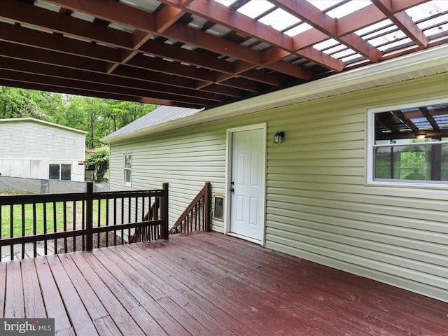 74 Red Maple Ln, Harpers Ferry, WV 25425 - wooden deck featuring a pergola