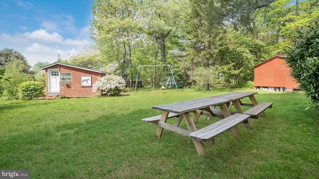 477 Linton Hill Rd, Newtown, PA 18940 - view of yard with a playground, an outbuilding, and entry steps