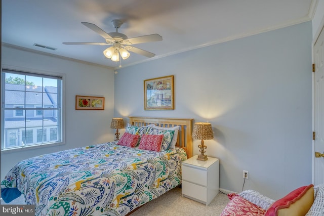 3201 Blue Heron Dr Unit 01, Rehoboth Beach, DE 19971 - carpeted bedroom featuring ornamental molding, a ceiling fan, and baseboards
