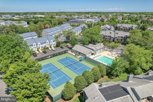 3201 Blue Heron Dr Unit 01, Rehoboth Beach, DE 19971 - aerial view of residential area with a pool area