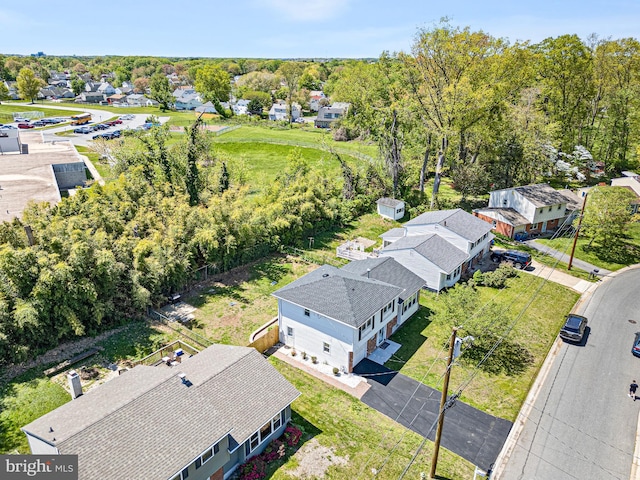 drone / aerial view with a residential view