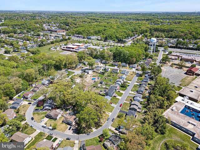 aerial view featuring a residential view