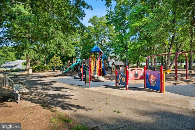 view of community jungle gym