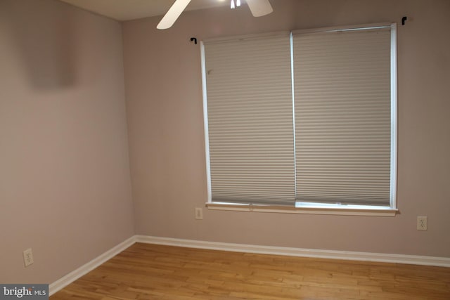109 Hamlin Dr, Fredericksburg, VA 22405 - unfurnished room with wood finished floors, ceiling fan, and baseboards