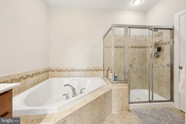207 Community Center Ave Unit 207, Gaithersburg, MD 20878 - full bathroom with vanity, a shower stall, and a bath