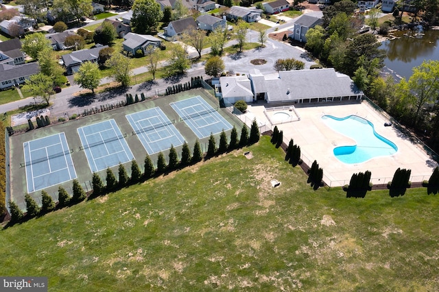 708 Radial Dr, Bethany Beach, DE 19930 - bird's eye view featuring a water view
