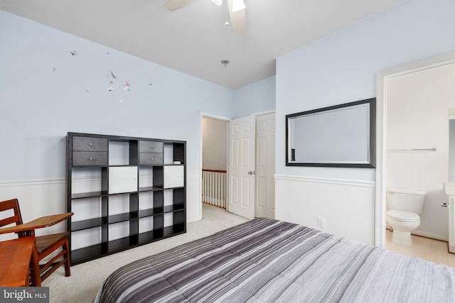 2907 Chinkapin Oak Ln Unit 245, Woodbridge, VA 22191 - bedroom featuring connected bathroom and ceiling fan