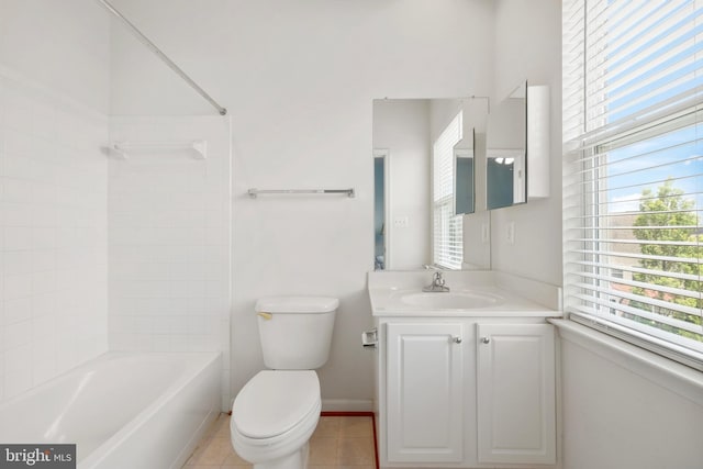2907 Chinkapin Oak Ln Unit 245, Woodbridge, VA 22191 - full bath with vanity, toilet, tile patterned floors, and shower / bath combination