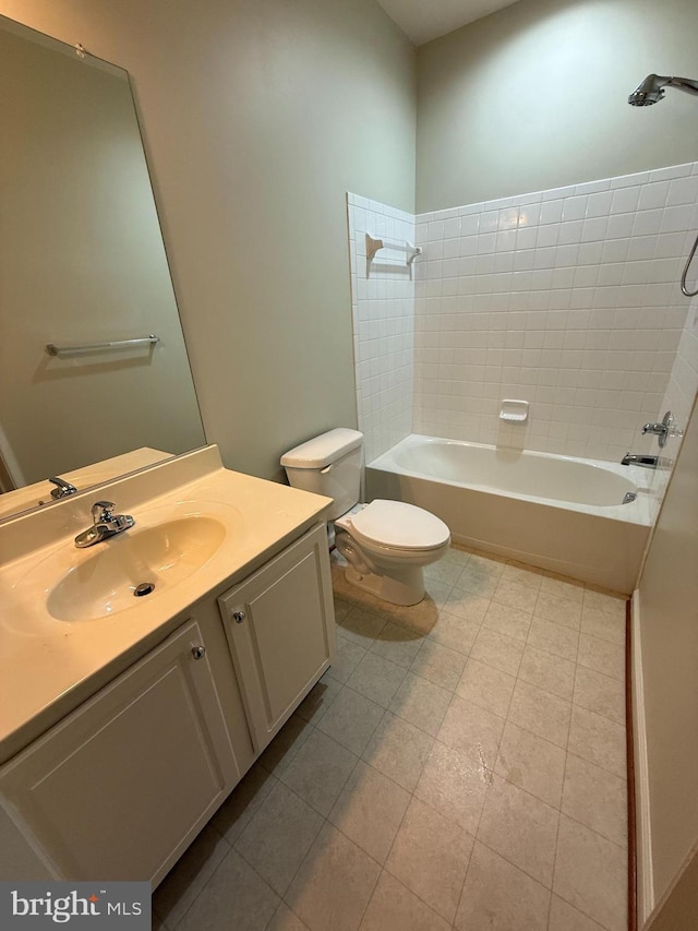 2907 Chinkapin Oak Ln Unit 245, Woodbridge, VA 22191 - bathroom with toilet, shower / washtub combination, vanity, and tile patterned floors