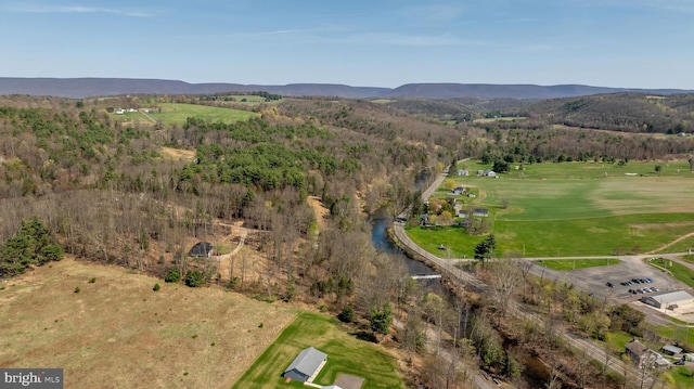 4547 Red Rock Rd, Benton, PA 17814 - bird's eye view with a mountain view and a wooded view