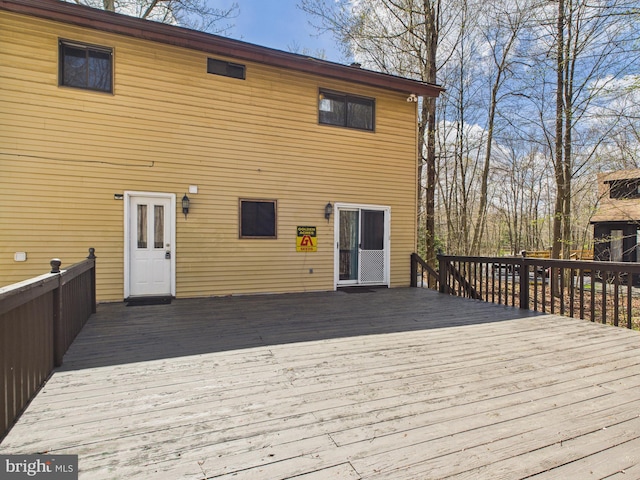 4105 Wilcox Ct, Pocono Lake, PA 18347 - view of wooden deck