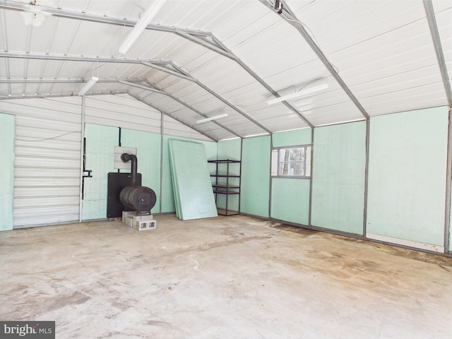 4105 Wilcox Ct, Pocono Lake, PA 18347 - interior space with lofted ceiling and concrete flooring