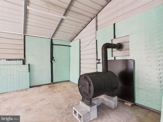 4105 Wilcox Ct, Pocono Lake, PA 18347 - interior space featuring a wood stove