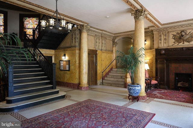 common area featuring stairs