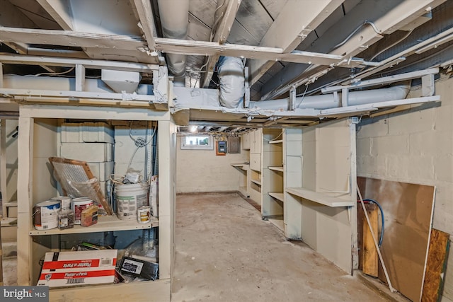 view of below grade area